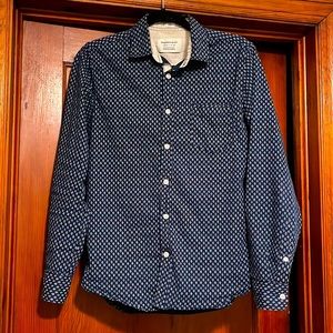 Mens slim stretch small button down shirt